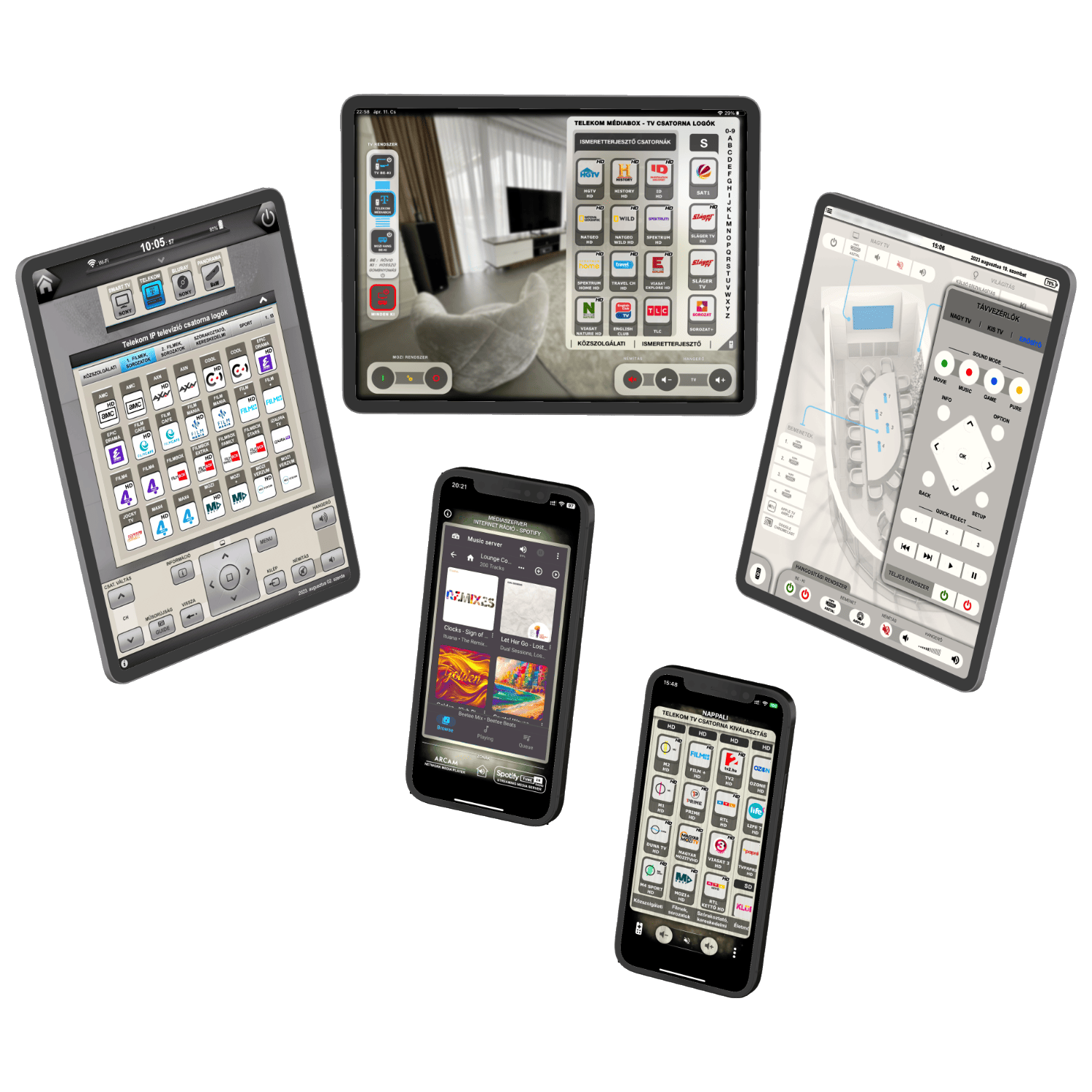 tablet és mobil telefon vezérlés v3